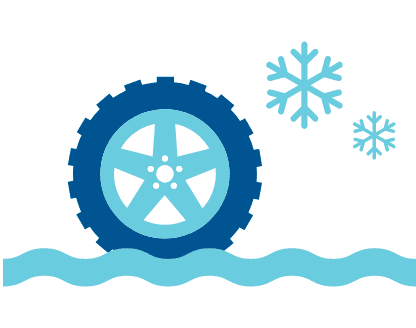 雪道 イラスト画像